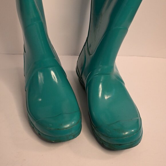 Hunter Original Tall Rain Boots in Turquoise - Picture 5 of 8
